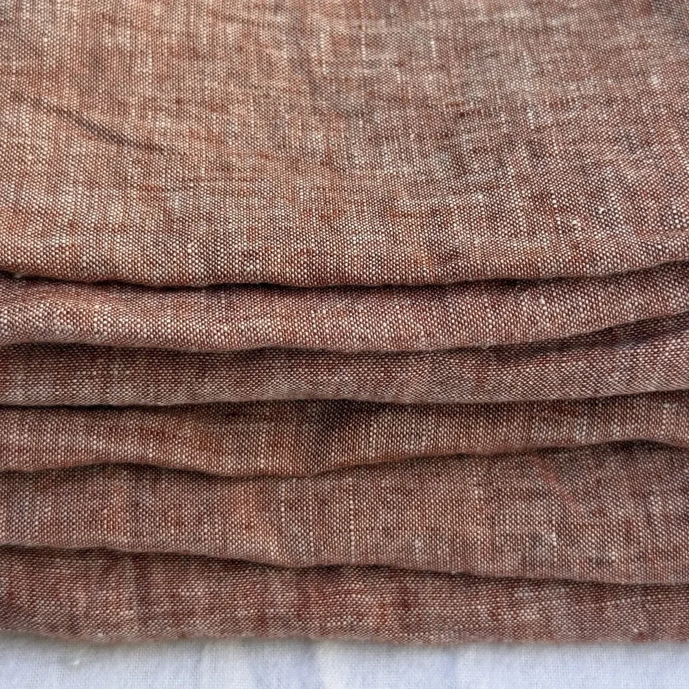 6 Pottery Barn Linen Napkins Placemats Red Cross Dyed Patriotic‎ Cottage Coastal